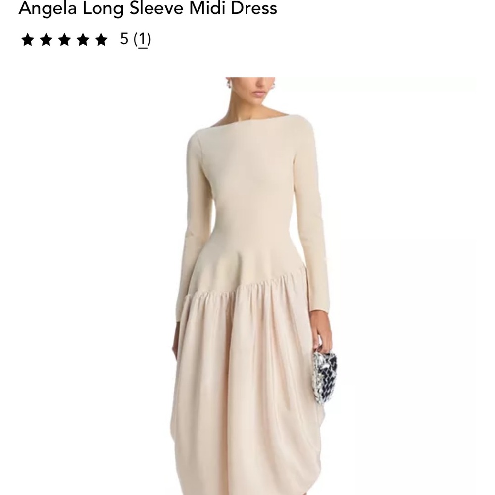 Jonathan Simkhai Cream Long Sleeve Midi Dress